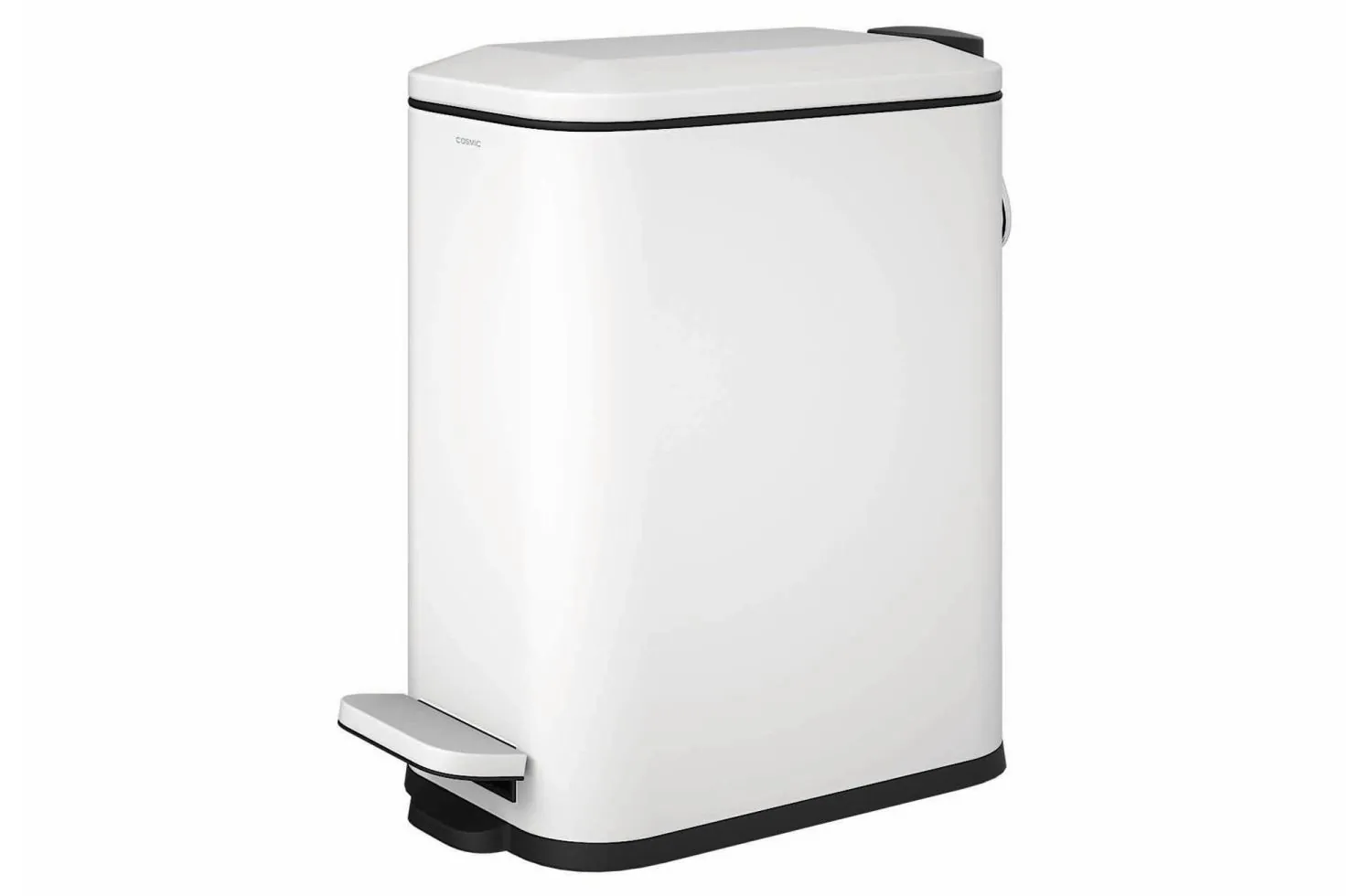 Papelera de baño con pedal slim Essentials 5L blanco mate Cosmic