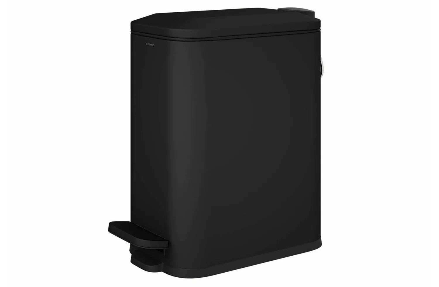 Papelera de baño con pedal slim Essentials 5L negro mate Cosmic